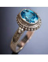 Bague Topaze bleue Argent 925 Taille 53