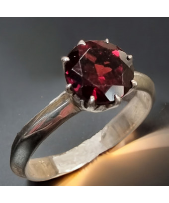 Bague Grenat Argent 925 Taille 55