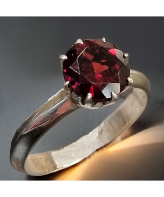 Bague Grenat Argent 925 Taille 55