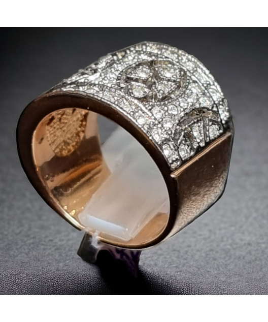 Bague Zirconium Plaquée or rose Taille 56