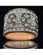 Bague Zirconium Plaquée or rose Taille 56