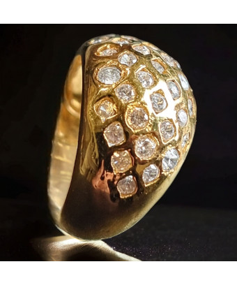 Bague Zirconium Plaquée or Taille 52