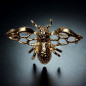Broche Abeille Métal doré