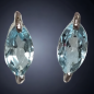 Boucles Topaze bleue facettée Argent 925