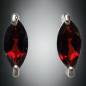 Boucles Grenat Argent 925