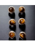 Boucles Œil de tigre boules serties Argent 925