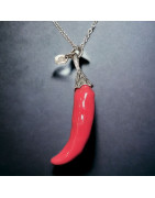 Pendentif Céramique " Piment" Argent 925 avec chaîne