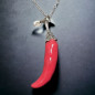 Pendentif Céramique " Piment" Argent 925 avec chaîne
