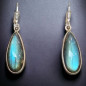 Boucles Labradorite gouttes Argent 925