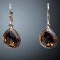 Boucles Quartz fumé Argent 925 (s)