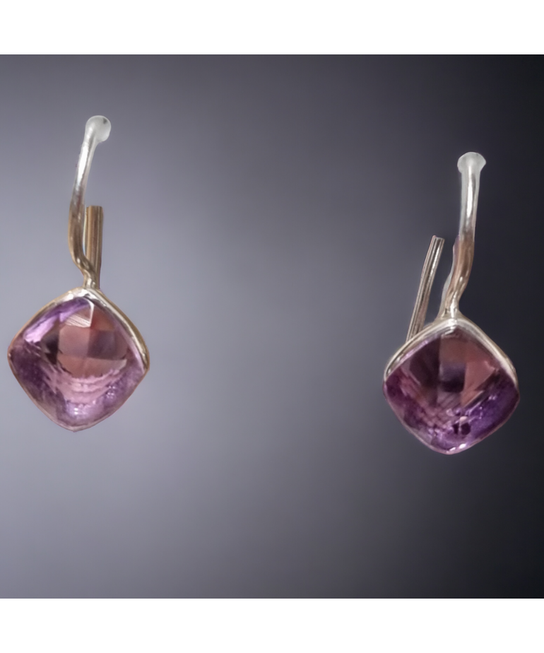Boucles Améthyste Argent 925