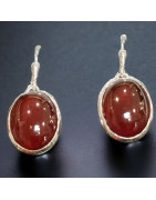 Boucles Grenat Argent 925