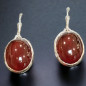 Boucles Grenat Argent 925