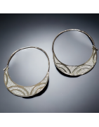 Boucles Créoles fermées Acier pailleté