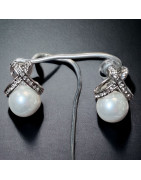 Boucles Perles fantaisie & Swarovski
