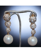 Boucles Perles fantaisie & Swarovski