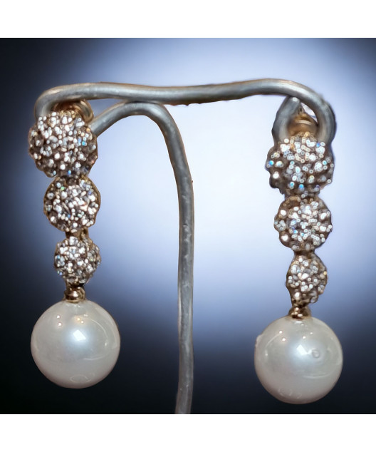 Boucles Perles fantaisie & Swarovski