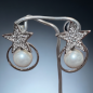 Boucles Perles fantaisie & Swarovski Etoiles