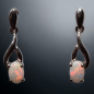 Boucles Opale blanche Argent 925