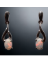 Boucles Opale blanche Argent 925