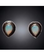 Boucles Opale blanche Argent 925