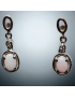 Boucles Opale blanche Argent 925