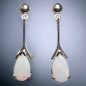 Boucles Opale blanche Argent 925