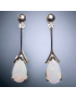 Boucles Opale blanche Argent 925