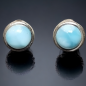 Boucles Larimar rondes Argent 925