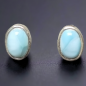 Boucles Larimar ovales Argent 925