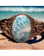 Bracelet Larimar Ethnique Argent 925