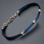 Bracelet Acier câble bleu