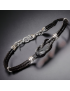 Bracelet Homme Acier câble noir
