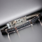 Bracelet Acier & Cuir noir tressé