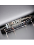 Bracelet Homme Acier & Cuir noir tressé