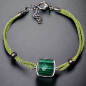 Bracelet Malachite cordon avec fermoir