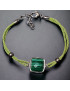 Bracelet Malachite cordon avec fermoir