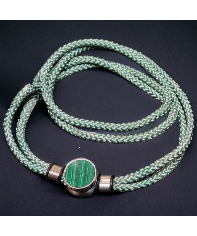 Bracelet Malachite sur cordon réglable