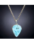 Pendentif Larimar avec chaîne Argent 925