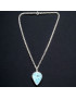 Pendentif Larimar avec chaîne Argent 925