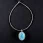 Pendentif Larimar avec chaîne Argent 925