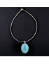 Pendentif Larimar avec chaîne Argent 925