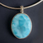 Pendentif Larimar avec chaîne Argent 925