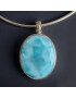 Pendentif Larimar avec chaîne Argent 925