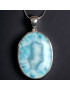 Pendentif Larimar avec chaîne Argent 925