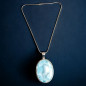 Pendentif Larimar avec chaîne Argent 925