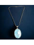 Pendentif Larimar avec chaîne Argent 925