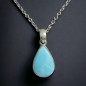 Pendentif Larimar Argent 925 avec chaîne