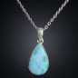 Pendentif Larimar Argent 925 avec chaîne