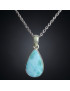 Pendentif Larimar Argent 925 avec chaîne